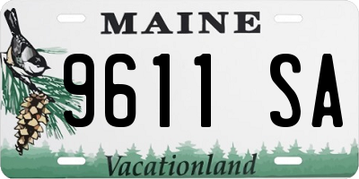 ME license plate 9611SA