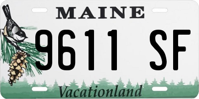 ME license plate 9611SF