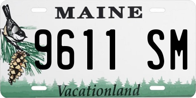 ME license plate 9611SM