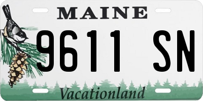 ME license plate 9611SN