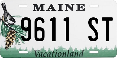 ME license plate 9611ST