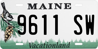 ME license plate 9611SW