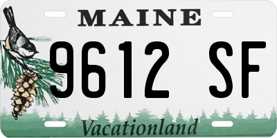 ME license plate 9612SF
