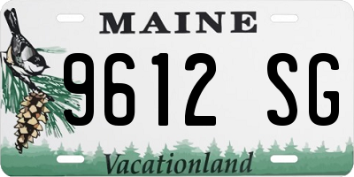 ME license plate 9612SG