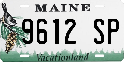 ME license plate 9612SP