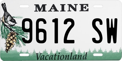 ME license plate 9612SW