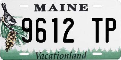 ME license plate 9612TP