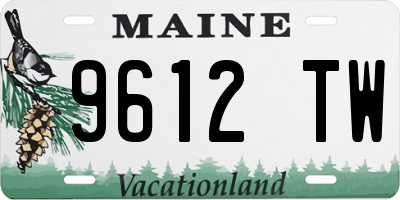 ME license plate 9612TW