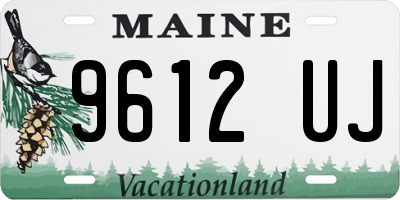 ME license plate 9612UJ