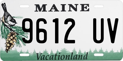 ME license plate 9612UV