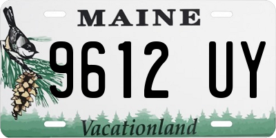 ME license plate 9612UY