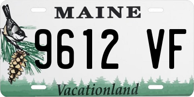 ME license plate 9612VF