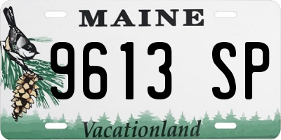 ME license plate 9613SP