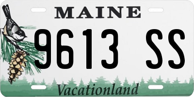 ME license plate 9613SS