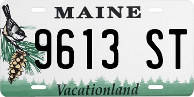 ME license plate 9613ST