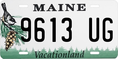 ME license plate 9613UG