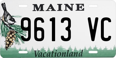 ME license plate 9613VC