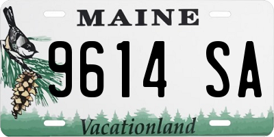 ME license plate 9614SA