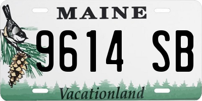ME license plate 9614SB