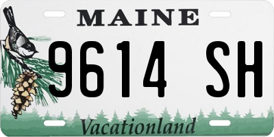 ME license plate 9614SH