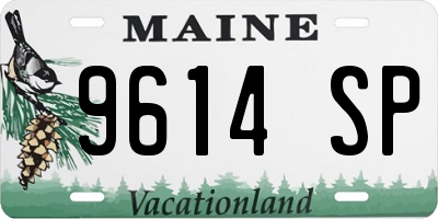 ME license plate 9614SP