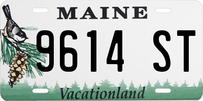 ME license plate 9614ST