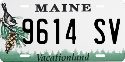 ME license plate 9614SV