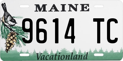 ME license plate 9614TC