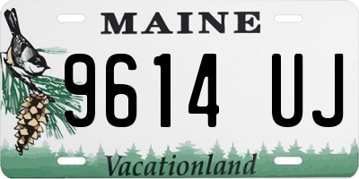 ME license plate 9614UJ
