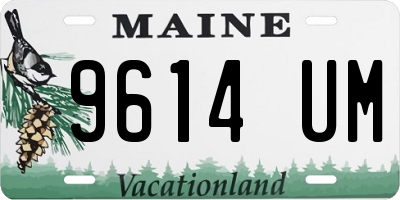 ME license plate 9614UM