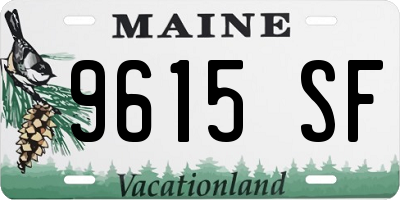 ME license plate 9615SF