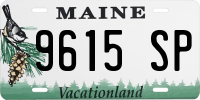 ME license plate 9615SP