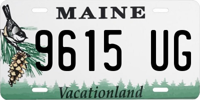 ME license plate 9615UG