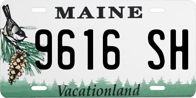 ME license plate 9616SH