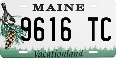 ME license plate 9616TC