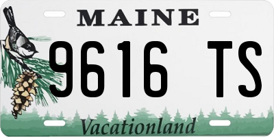 ME license plate 9616TS