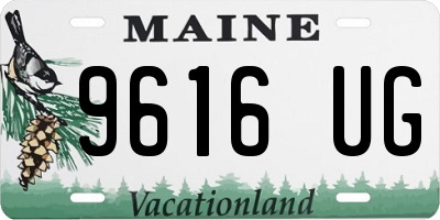 ME license plate 9616UG