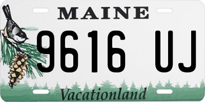 ME license plate 9616UJ