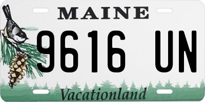 ME license plate 9616UN