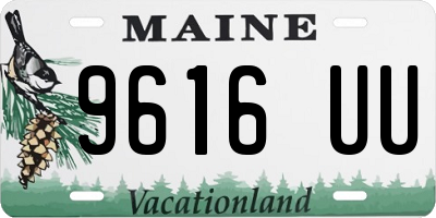 ME license plate 9616UU