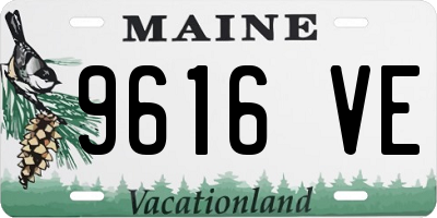 ME license plate 9616VE