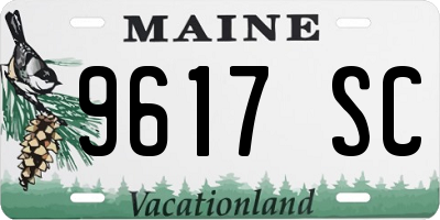 ME license plate 9617SC