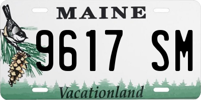 ME license plate 9617SM