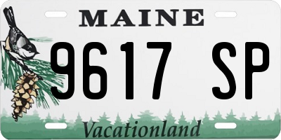 ME license plate 9617SP