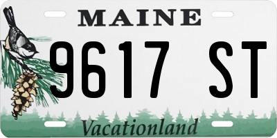 ME license plate 9617ST