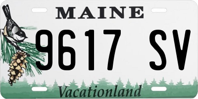 ME license plate 9617SV