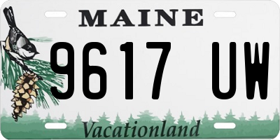 ME license plate 9617UW