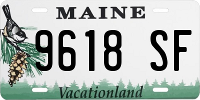 ME license plate 9618SF