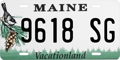 ME license plate 9618SG