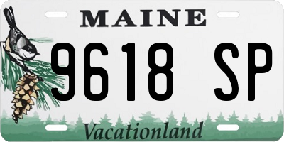 ME license plate 9618SP